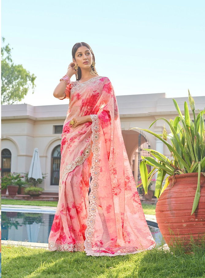 Kalista Begum Printed Party Wear Sarees Catalog
